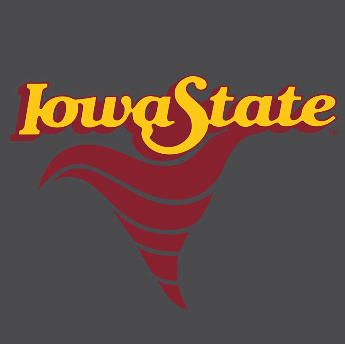 CI Sport Iowa State Swirl Charcoal Short Sleeve T-Shirt ISF 2026 artwork